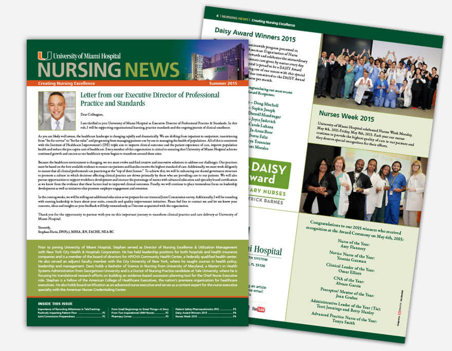 UMH-nursing-newsletter-printing-brochure-in-miami-lakeland-florida